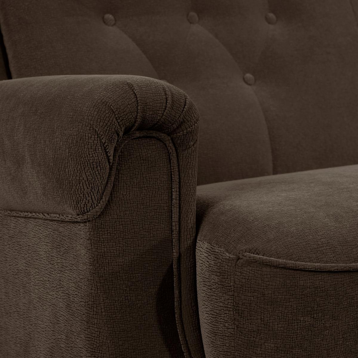SOFA 3-Sitzer mit Bettfunktion Kaylyn Flockstoff braun - Braun, Kunststoff (207/89/83cm) - 58aufmkessel