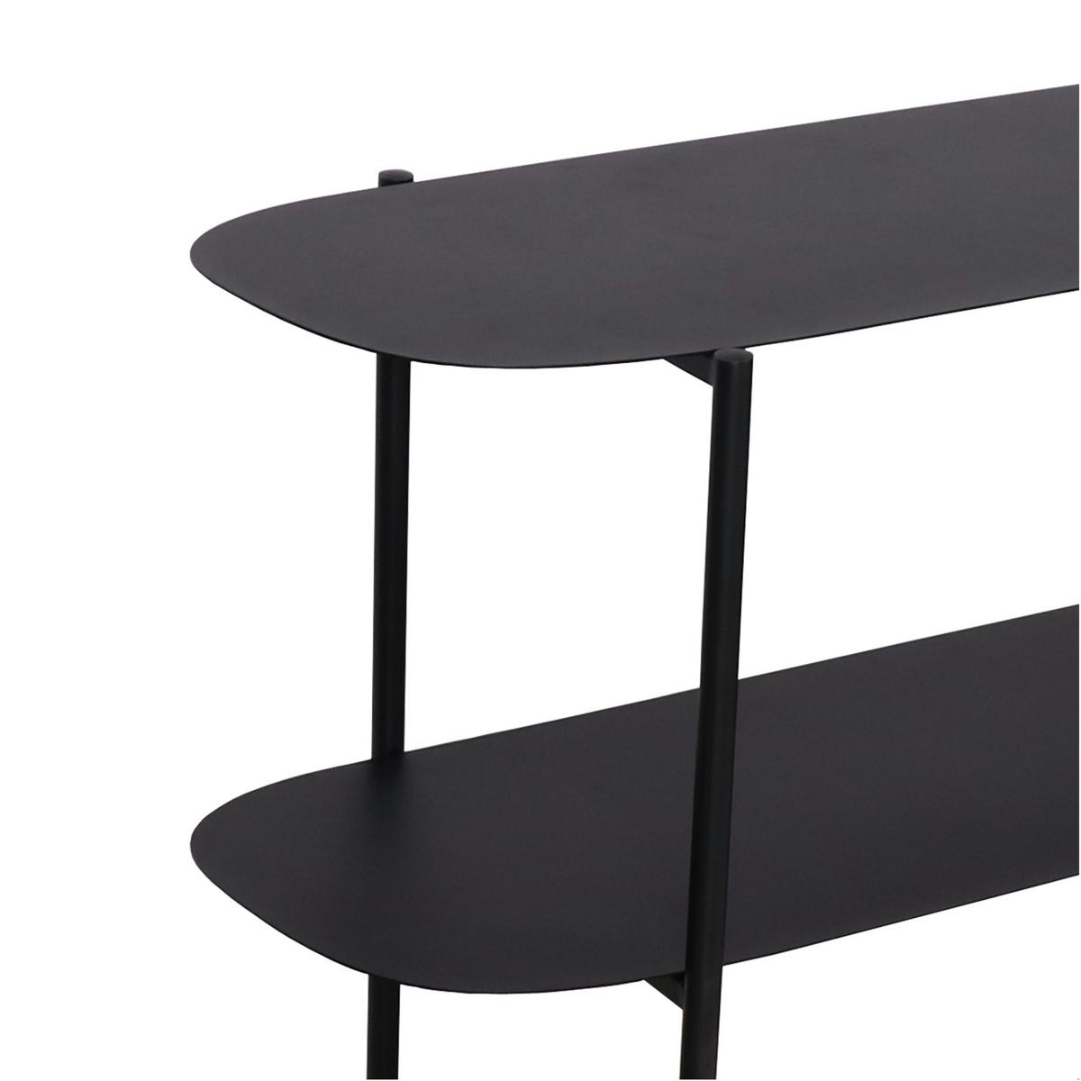KONSOLENTISCH Enebakk - Schwarz, Metall (32/90/70cm) - [en.casa]