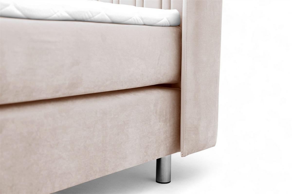 BOXSPRINGBETT Agnus - Creme, Holzwerkstoff/Textil (200/200cm) - Fun Möbel
