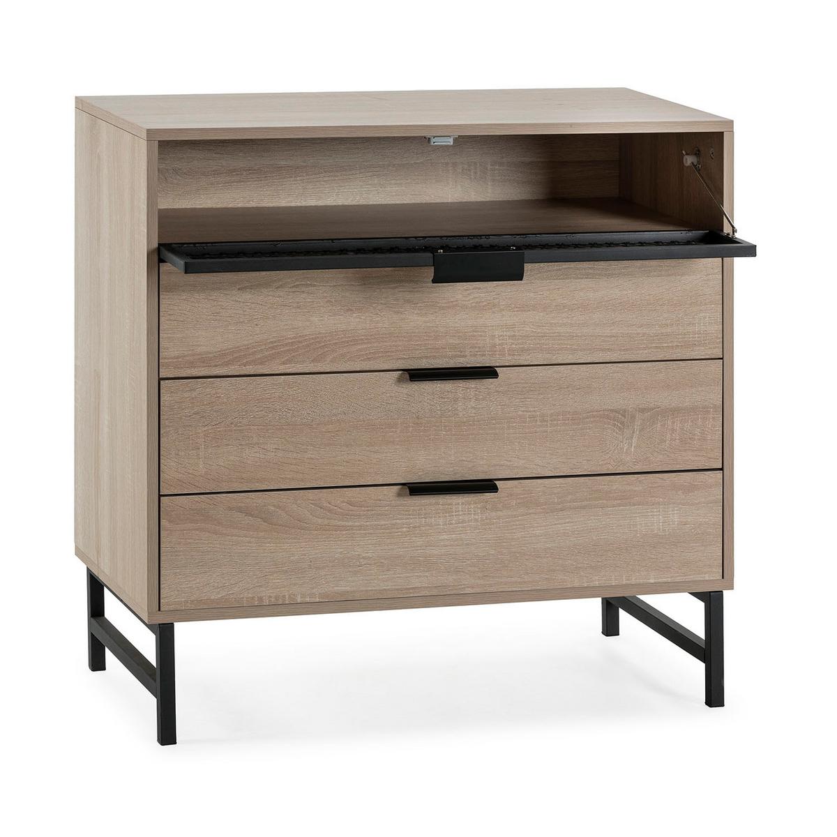 KOMMODE 80/77/40 Hera holzfarben - Honigeiche, Holzwerkstoff (80/77/40cm)