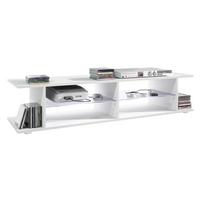 LOWBOARD Movie mit weißer LED Beleuchtung - Weiß, Holzwerkstoff (134/29/37.5cm) - Vladon