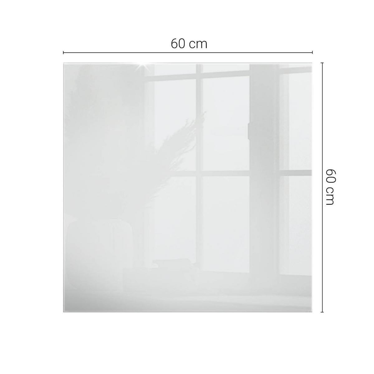 TISCHPLATTE 60x60 cm Farbe Weiß, glatt - Weiß, Glas (60/60/0.4cm) - TULUP