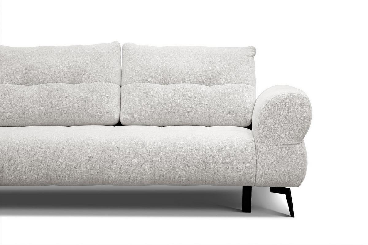 ECKSOFA SALVINI 4-Sitzer, weiß - Schwarz/Weiß, Holzwerkstoff/Textil (158/292cm) - Wozimo