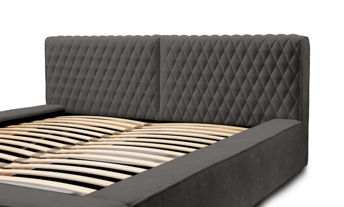 POLSTERBETT Norfolk In Ditra - Anthrazit, Holzwerkstoff/Textil (160/200cm) - Fun Möbel