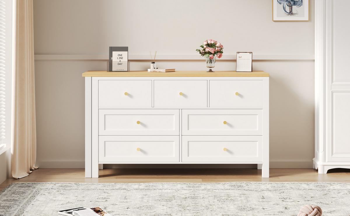 BÜROTISCH mit Schubladen und Aufbewahrung – Weiß Holzoptik - Weiß, Holzwerkstoff (40/120/70cm) - Urban Meuble