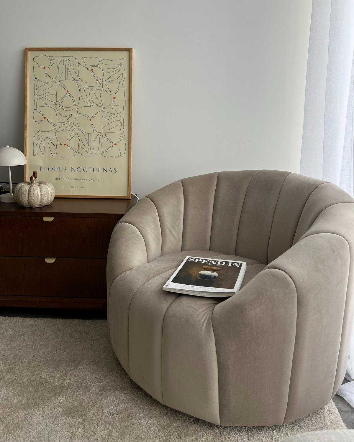 SESSEL Beige Malung - Beige, Textil (84/68/77cm) - Beliani