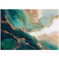 FOTOTAPETE Marmor Glamour Grün 250x175 cm - Multicolor, Papier (250/175cm) - Wallarena