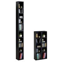 CD/DVD- REGAL CHART schwarz - Schwarz, Holzwerkstoff (20/186/17cm) - CARO-Möbel