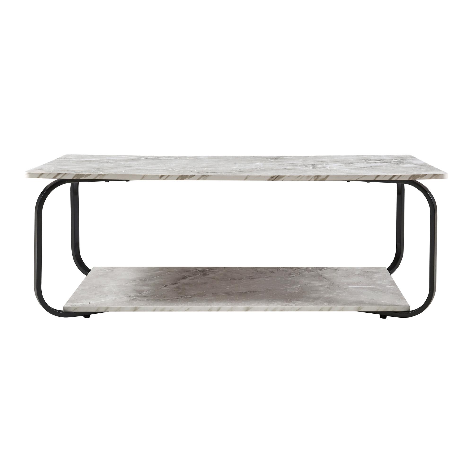 COUCHTISCH Kolta 120/60/43 cm - Weiß, Holzwerkstoff/Metall (60/120/43cm) - [en.casa]