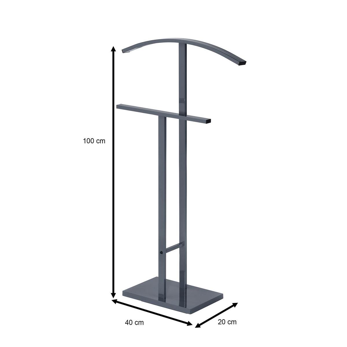 HERRENDIENER SCOTT grau - Grau, Metall (40/100/20cm) - IDIMEX