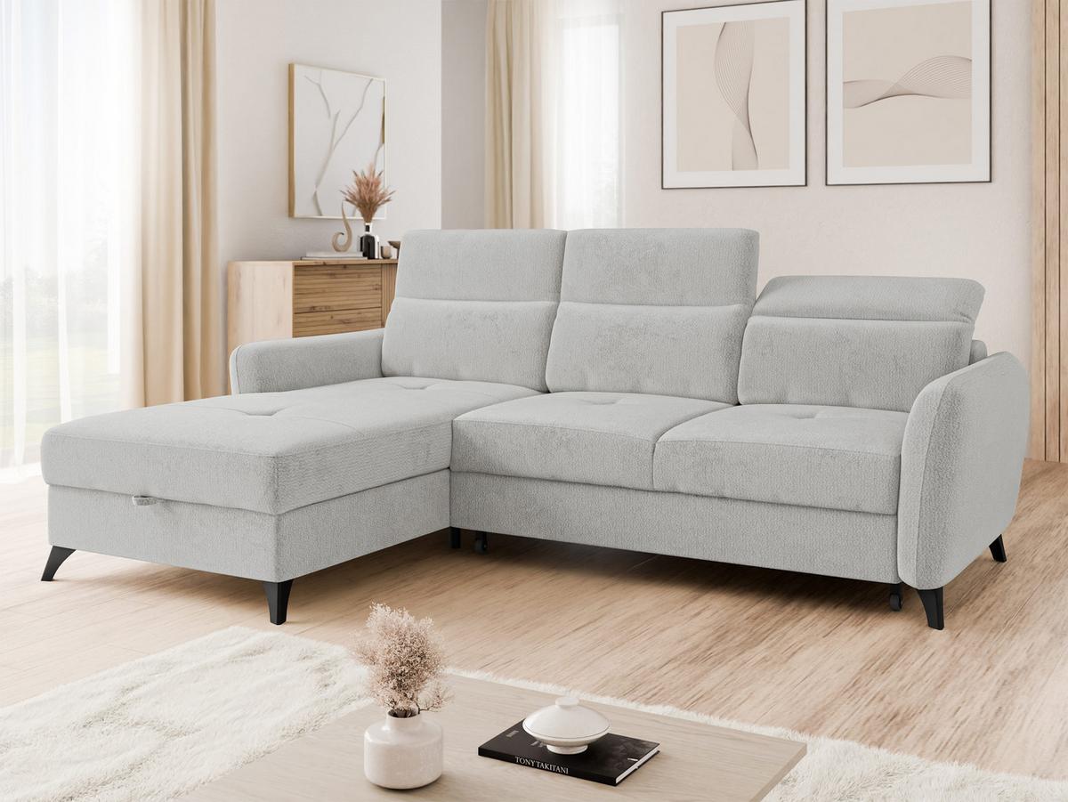 ECKSOFA Talia, Seite: Links LC-2R - Hellgrau/Schwarz, Holz/Kunststoff (238/167cm) - MIRJAN24