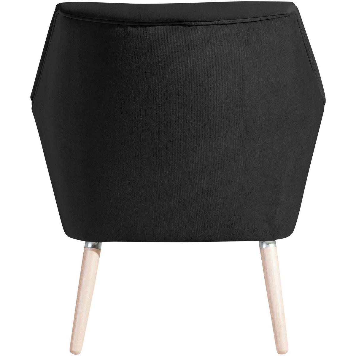 SESSEL Kachka Bezug Samtvelour Buche natur / schwarz - Buchefarben/Schwarz, Kunststoff (71/81/67cm) - 58aufmkessel