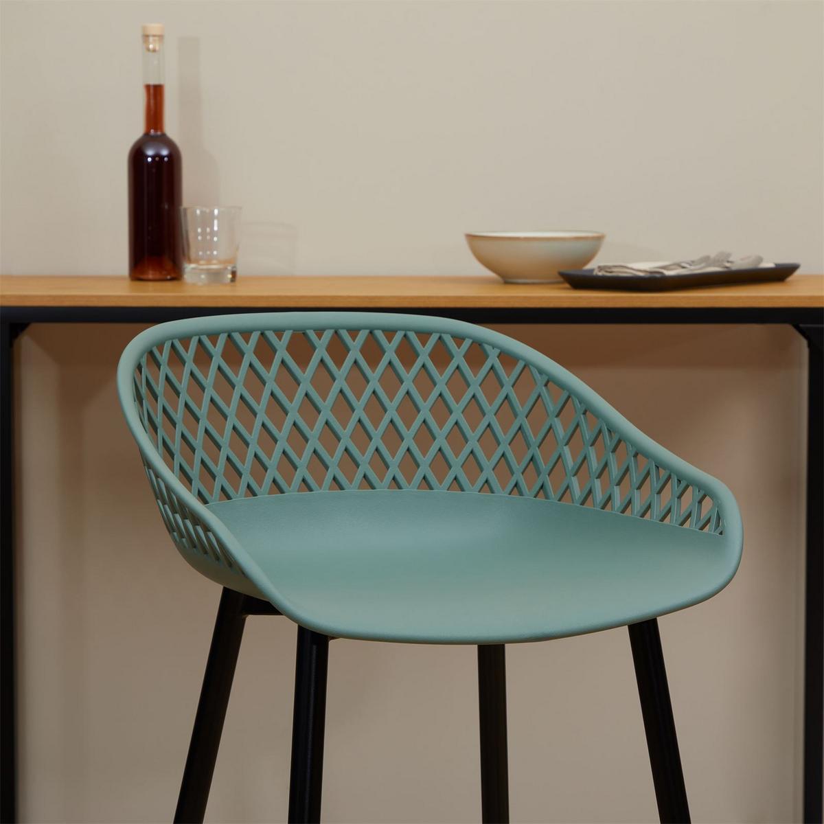 BARHOCKER IREK 2er-Set grün - Grün, Textil (47/99/49cm) - IDIMEX