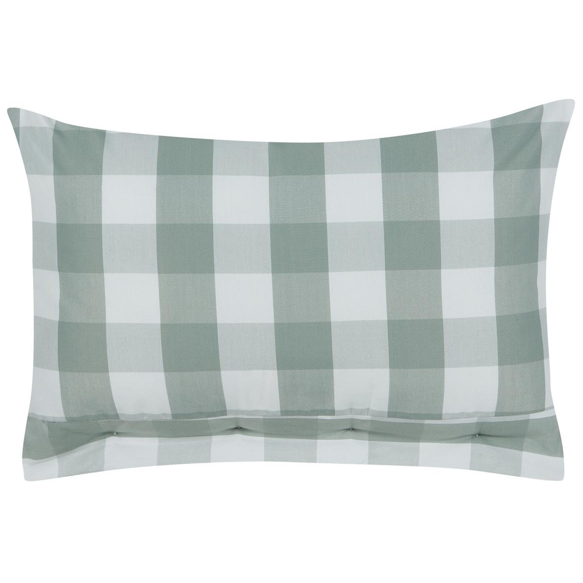 DEKOKISSEN Mintgrün 40/60 cm Tamnine - Weiß/Mintgrün, Textil (60/40cm) - Beliani