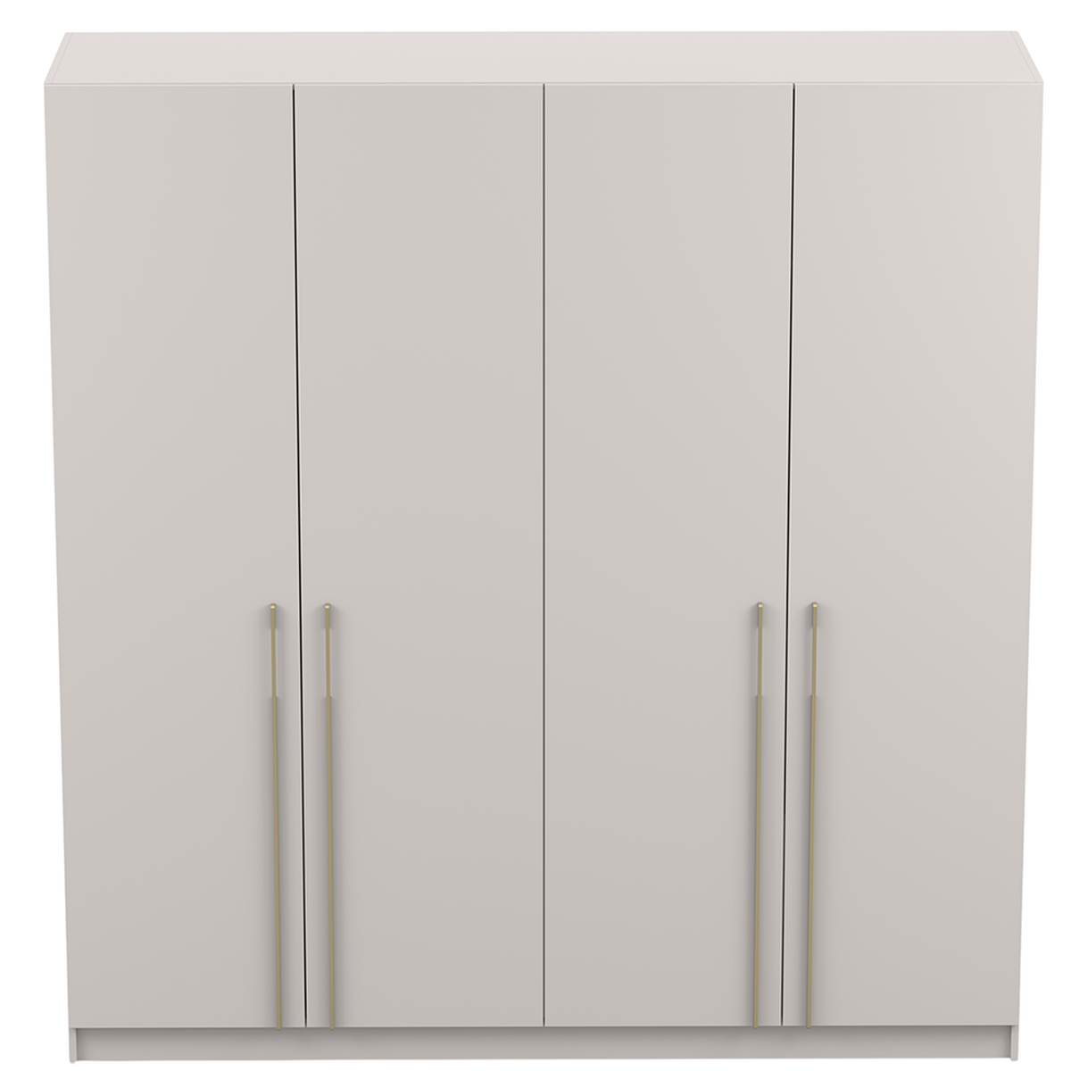DREHTÜRENSCHRANK ROSA 4D 200/210/55 cm 4-türig Kaschmir - Kaschmir/Goldfarben, Holz/Holzwerkstoff (200/210/55cm) - imoebel24