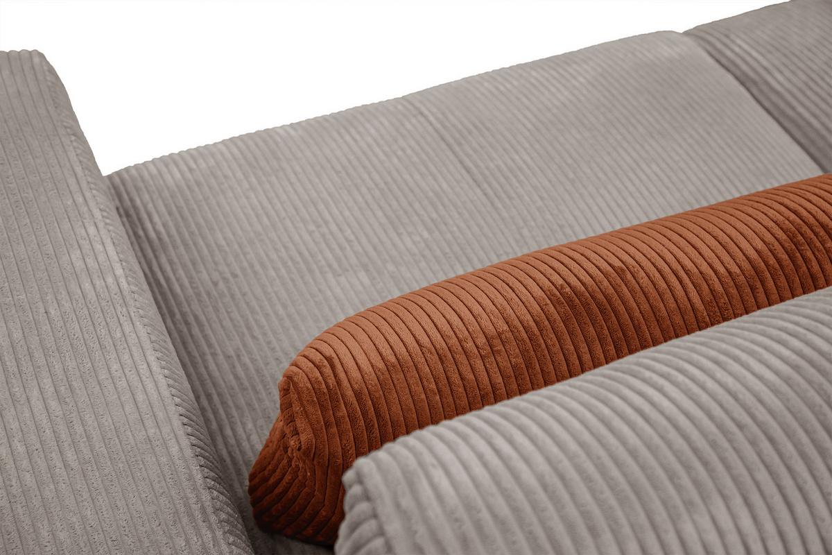 SOFA OLI 3-Sitzer, taupe - Taupe, Holz/Textil (208/91/108cm) - Wozimo