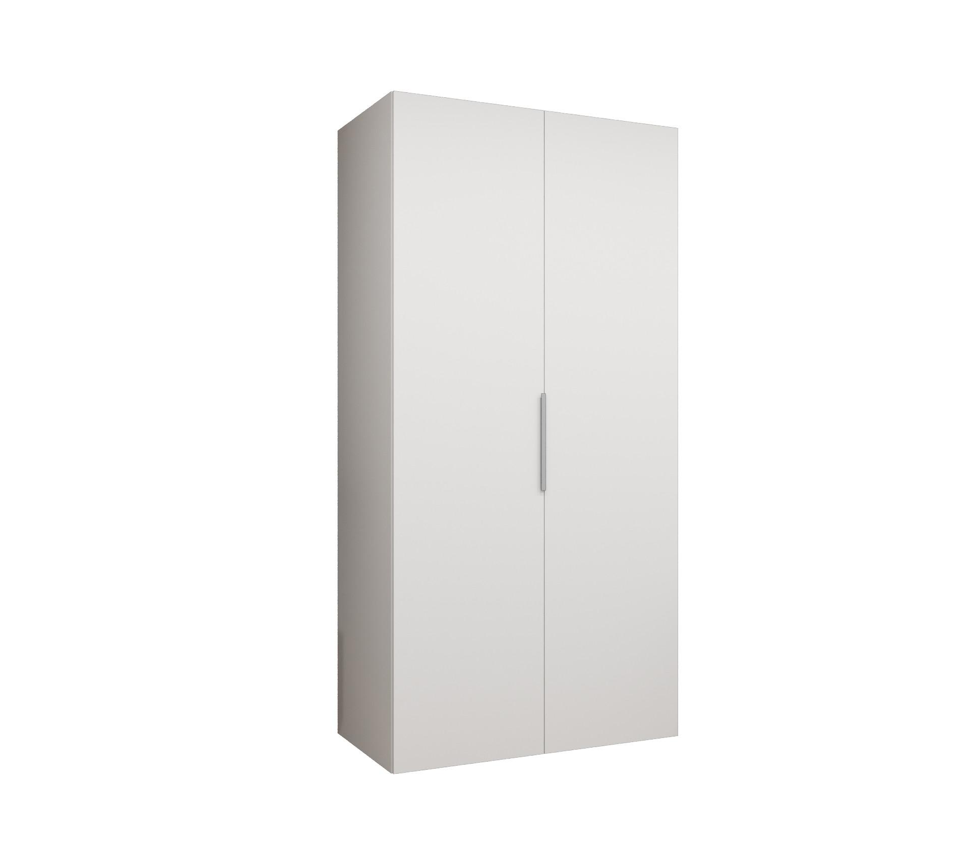 DREHTÜRENSCHRANK 202/100/52 2-türig - Kaschmir/Weiß, Holz (100/202/52cm) - MÖBEL KRYSPOL