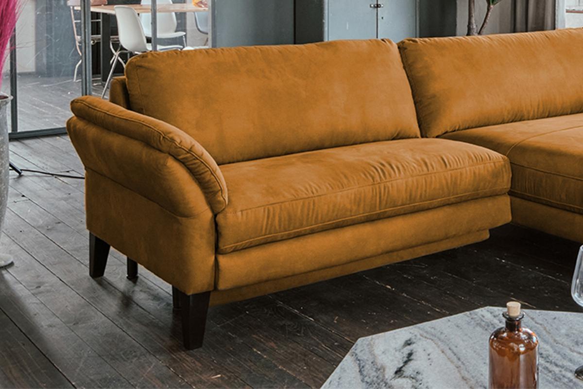 ECKSOFA MIT MOTORISCHER RELAXFUNKTION MALTA Rotbraun Webstoff Relaxfunktion - Rotbraun/Cognac, Buchenholz/Textil (302/175cm) - KAWOLA