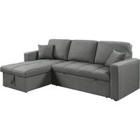 ECKSOFA alain Grau - Grau, Textil (81/220cm) - Habitat Garten