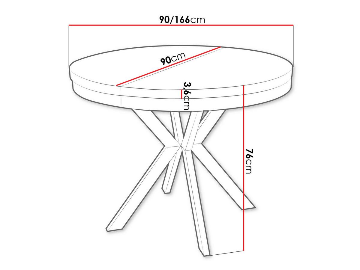 ESSTISCH ausziehbar Edder 90 - Hellgrau/Schwarz, Holzwerkstoff/Metall (90/90/76cm) - MIRJAN24