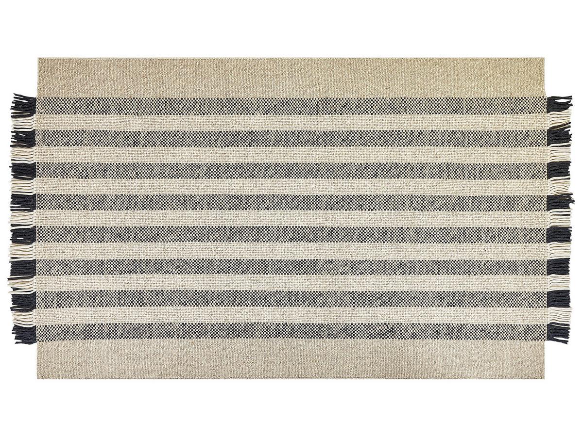 KURZFLOR-TEPPICH Tacettin 200/140 cm - Weiß, Textil (140/200cm) - Beliani