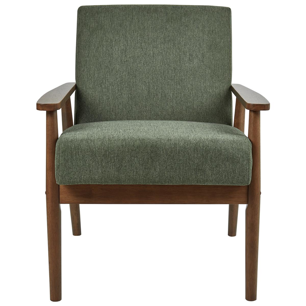SESSEL Dunkelbraun/Grün Esrum - Braun/Grün, Textil (62/79/80cm) - Beliani