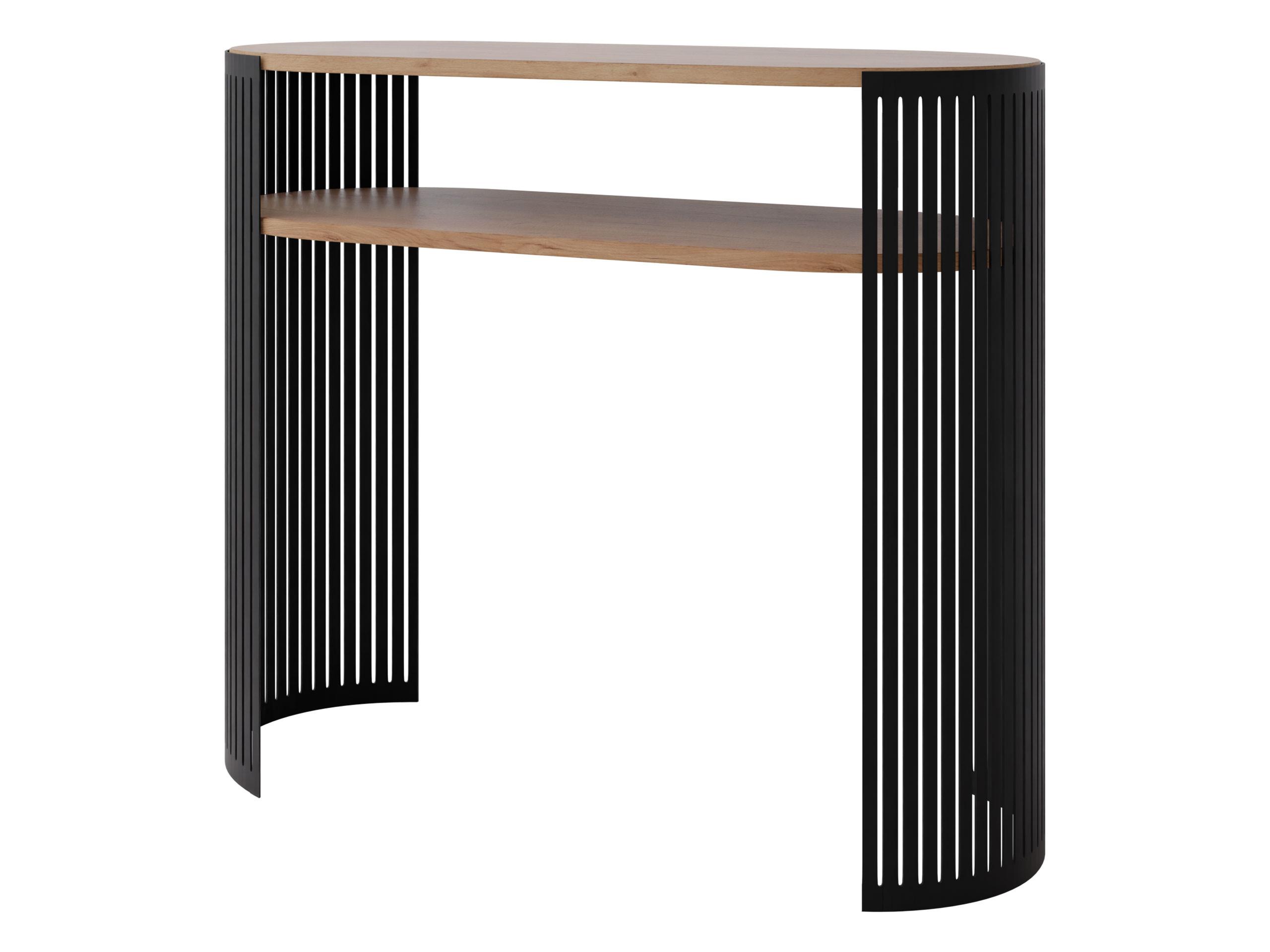KONSOLENTISCH Fikoli - Eichefarben/Schwarz, Holzwerkstoff/Metall (30/100/86cm) - MIRJAN24