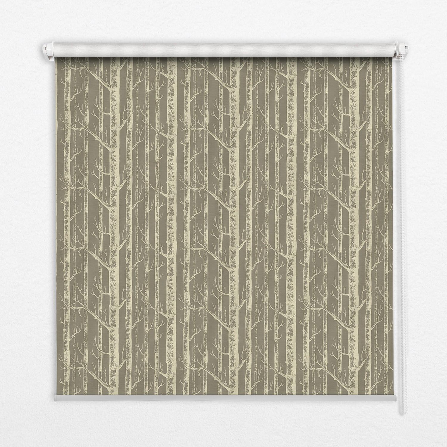 INNENROLLO - Fensterrollo - Rollo - 150x140 cm - Baumstämme - Braun, Kunststoff (150/140/0.5cm) - TULUP