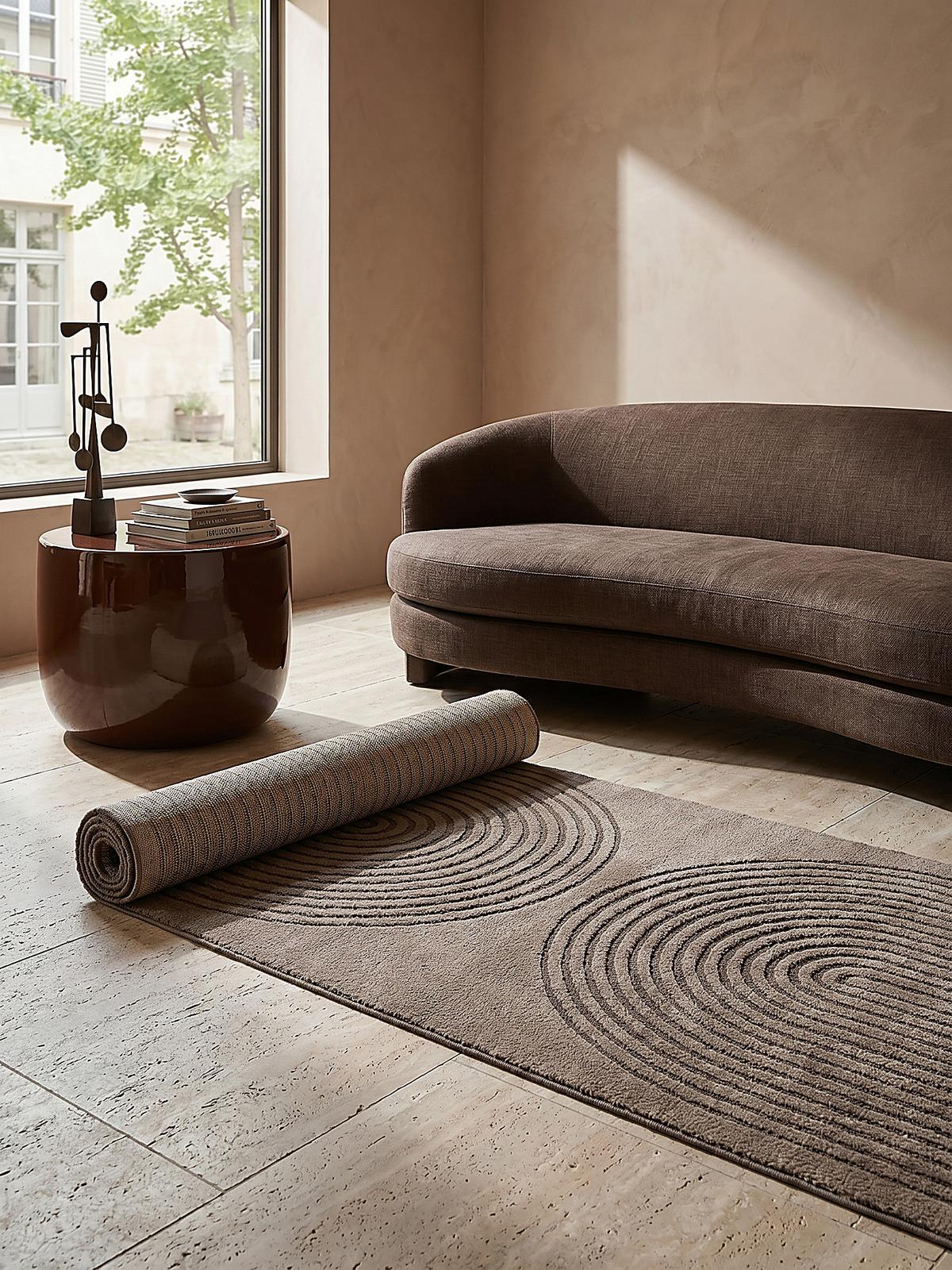 TEPPICHLÄUFER Geometrisch MUOTA Polypropylen Braun 80 x 150 cm - Braun, Textil (80/150cm) - KADIMA DESIGN