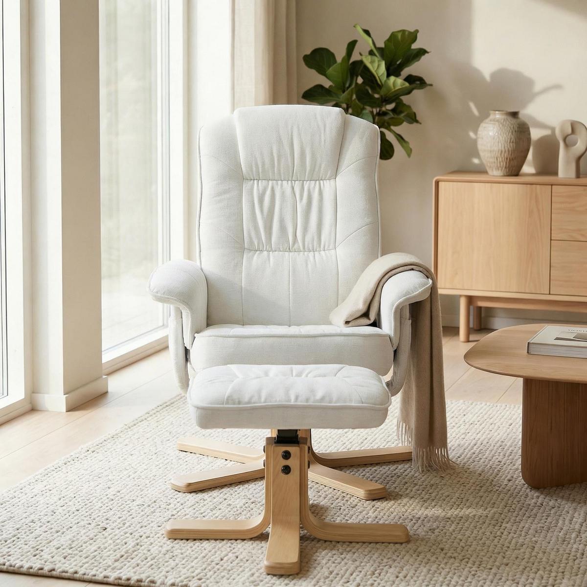 RELAXSESSEL CHARLY weiß - Weiß, Textil (76/87/61cm) - IDIMEX