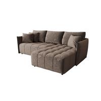 ECKSOFA Treviso - Braun, Holzwerkstoff/Textil (245/185cm) - Fun Möbel