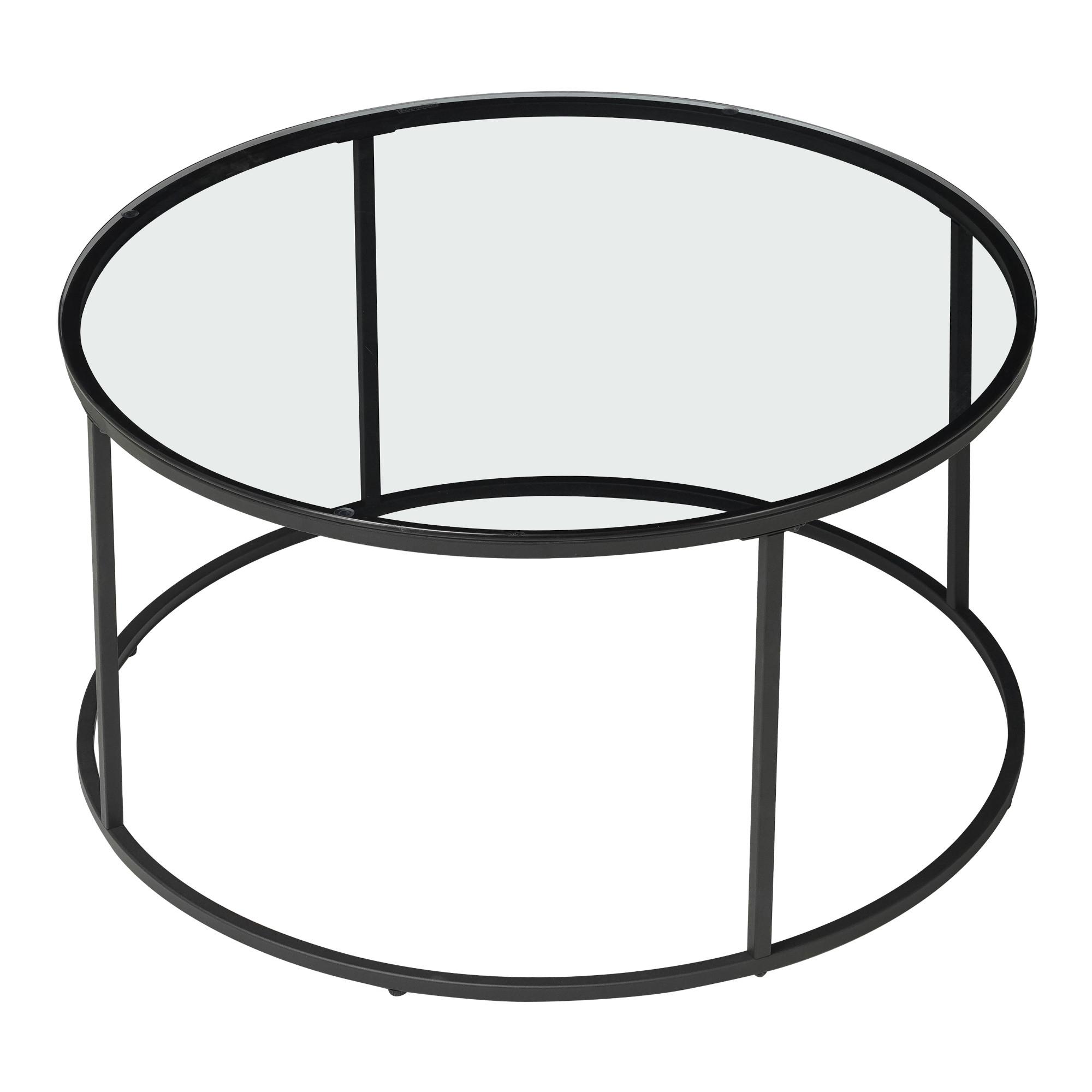 COUCHTISCH Kolari 45/80/80 cm - Klar, Metall (80/80/45cm) - [en.casa]