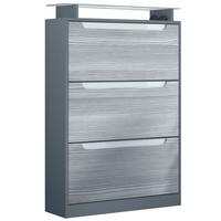 SCHUHSCHRANK Space Avola-Anthrazit - Anthrazit, Holzwerkstoff (89/128/23cm) - Vladon