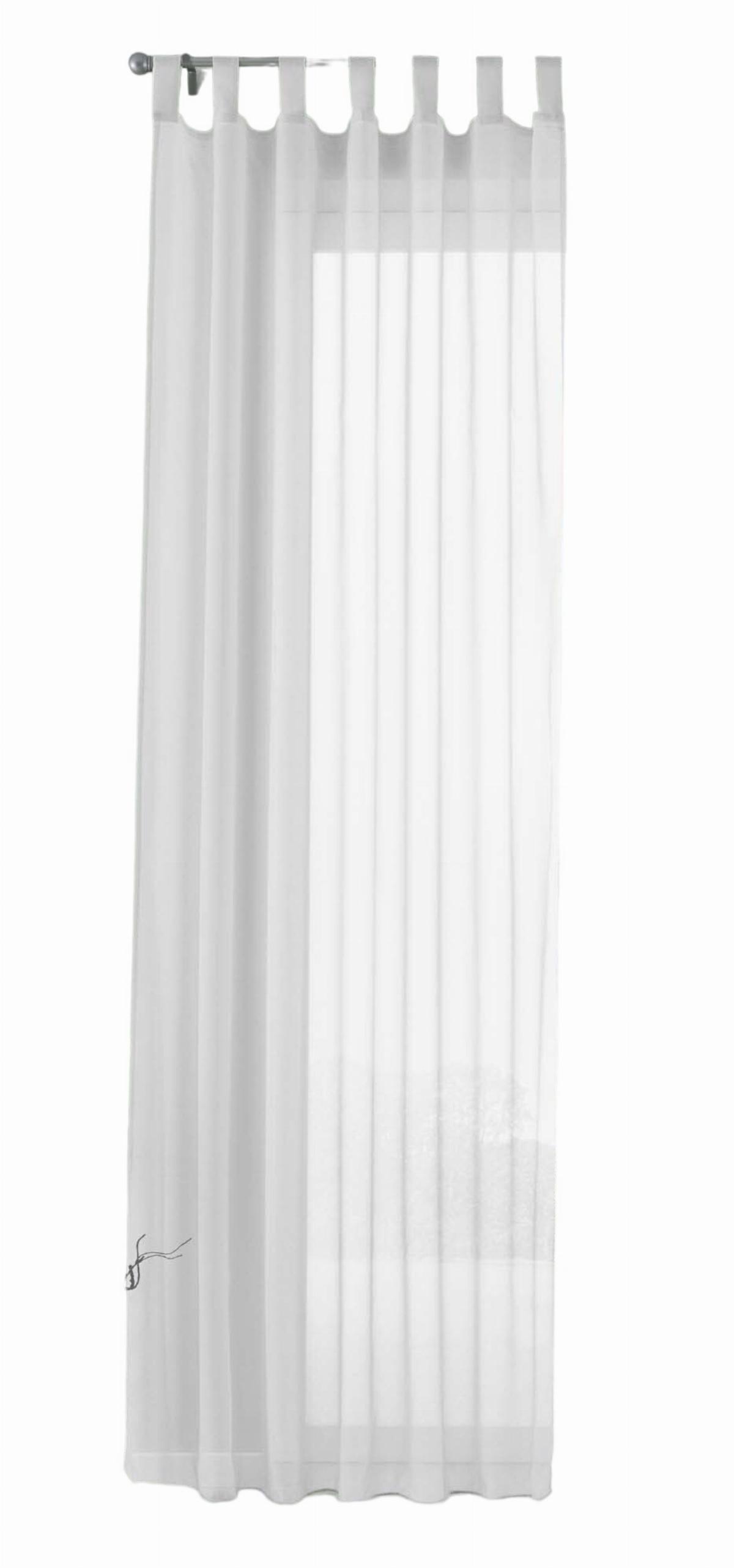 SCHLAUFENSCHAL PULA HxB 225x140 cm Weiß - Weiß, Textil (140/225cm) - Gardinenbox