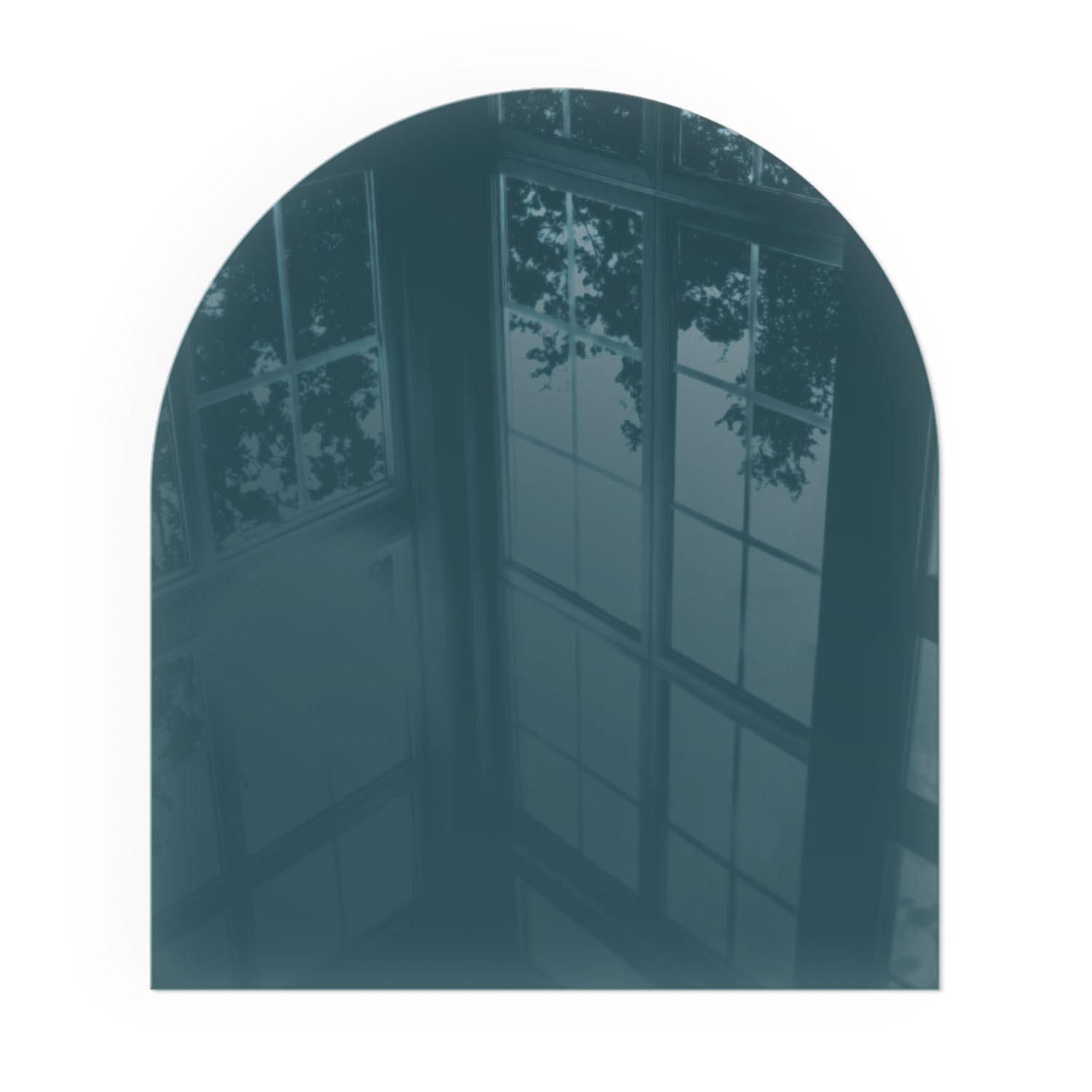 GLASPLATTE für Kamin 80x70 cm - Türkis, Glas (80/70/0.4cm) - TULUP
