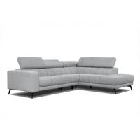 ECKSOFA MORELLO 5-Sitzer, silberfarben - Silberfarben/Schwarz, Holzwerkstoff/Textil (287/228cm) - Wozimo