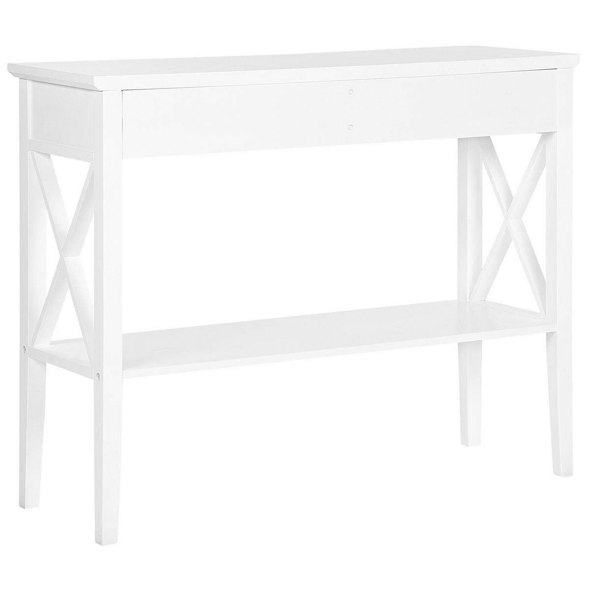 KONSOLENTISCH weiß 2 Schubladen Avenue - Weiß, Holzwerkstoff (35/100/80cm) - Beliani