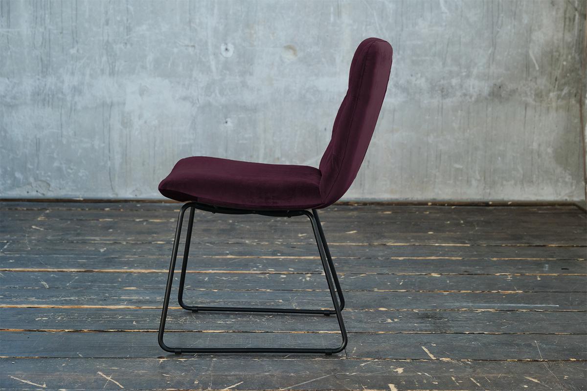 STUHL NEW CHARME Violett Velvet (1er-Set) - Violett, Textil (52/87/66cm) - KAWOLA