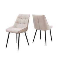 POLSTERSTUHL ESME beige - Beige, Textil (50/88/62cm) - Lookway