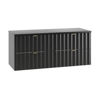 WASCHTISCHUNTERSCHRANK 120.6cm Lexa Schwarz - Schwarz, Holzwerkstoff (120.6/52.2/46.5cm) - Petits-meubles