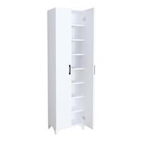 MEHRZWECKSCHRANK Strömsund - Weiß, Holzwerkstoff (48.5/177.5/32cm) - [en.casa]