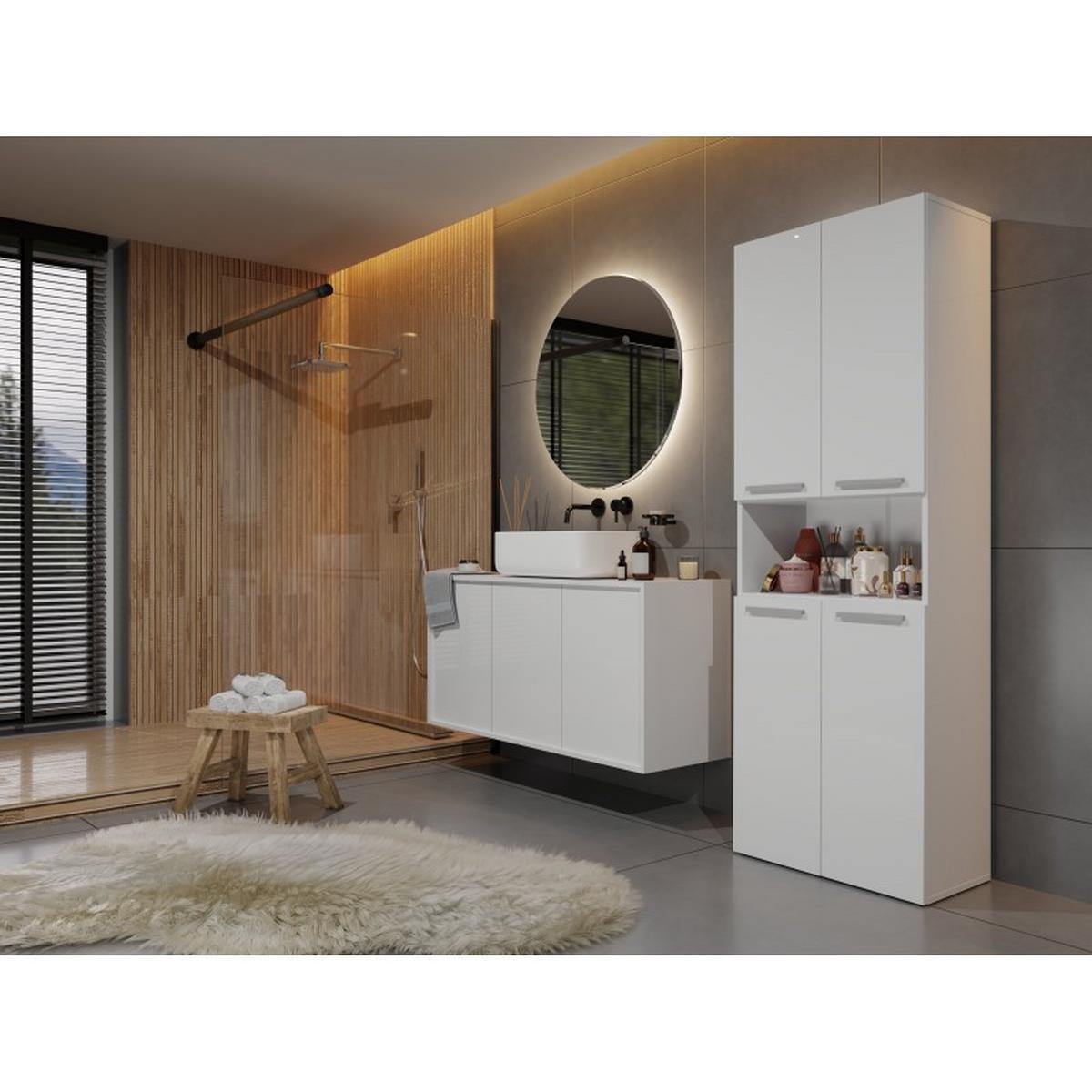 BADEZIMMERSCHRANK Weiß 60/174/30 - Weiß, Holzwerkstoff (60/174/30cm) - RAUMHIRSCH FURNITURE
