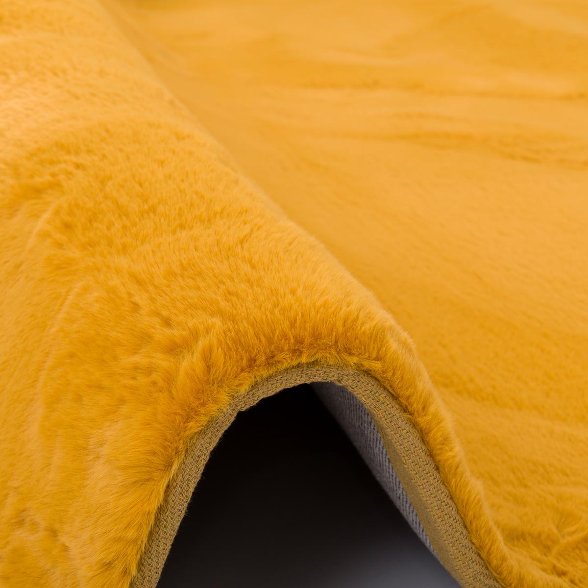 FELLTEPPICH LUXUS SUPER SOFT PLUSH - Currygelb, Textil (70/140cm) - Pergamon