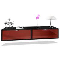 LOWBOARD Lana Fronten in Bordeaux Hochglanz - Bordeaux, Holzwerkstoff (80/37/29cm) - Vladon