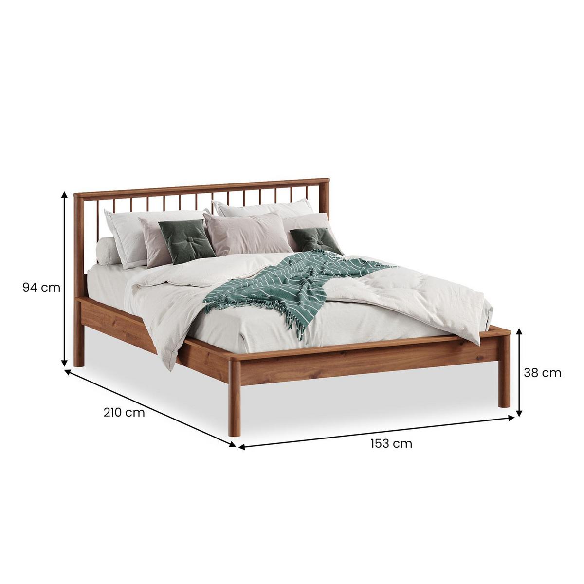 DOPPELBETT MASSIVHOLZ APOANA 140x200 cm Kastanie - Kastanienfarben, Holz (140/200cm) - IDIMEX