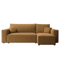 ECKSOFA Adara Mit Schlaffunktion - Gelb, Holzwerkstoff/Textil (145/244cm) - Fun Möbel