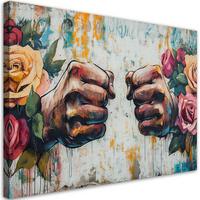LEINWANDBILD Menschen & Charaktere 45x30cm - Multicolor, Textil (45/30cm) - Feeby