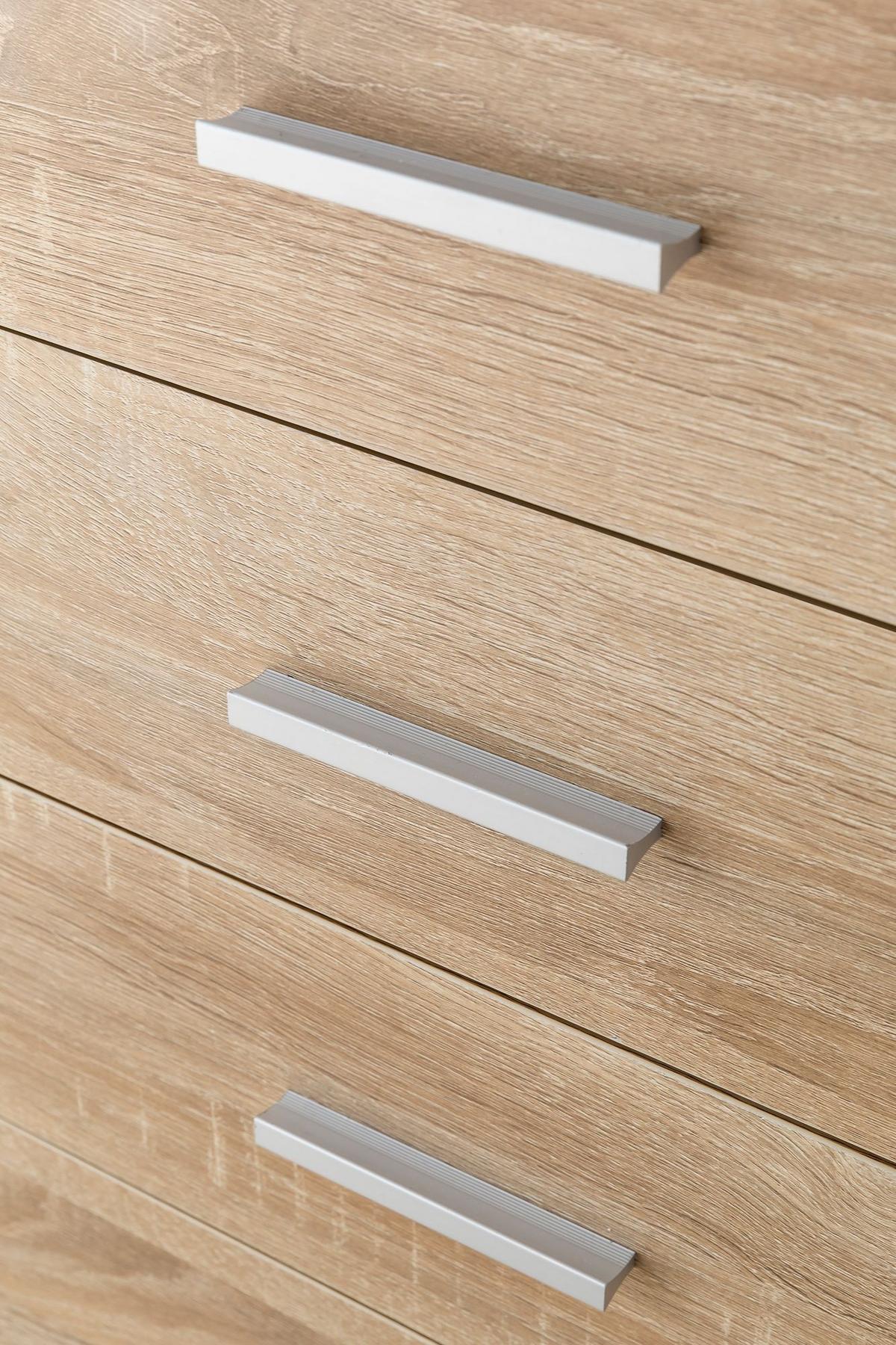 ROLLCONTAINER 4 Schubladen Modern Mit Rollen, Sonoma 40x33x71 cm - Schwarz/Braun, Kunststoff (40/71/33cm) - KADIMA DESIGN