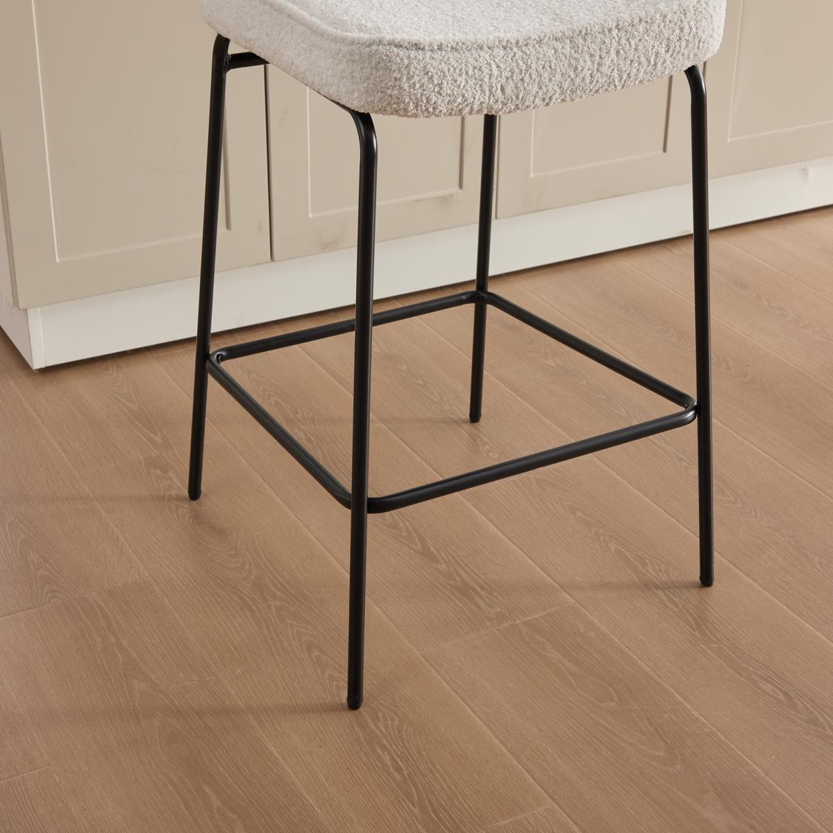 BARHOCKER 2er-Set Vintage PU-Leder Rattan-Optik Holz & Metall - Creme, Textil (46.2/96.5/59.8cm) - Urban Meuble