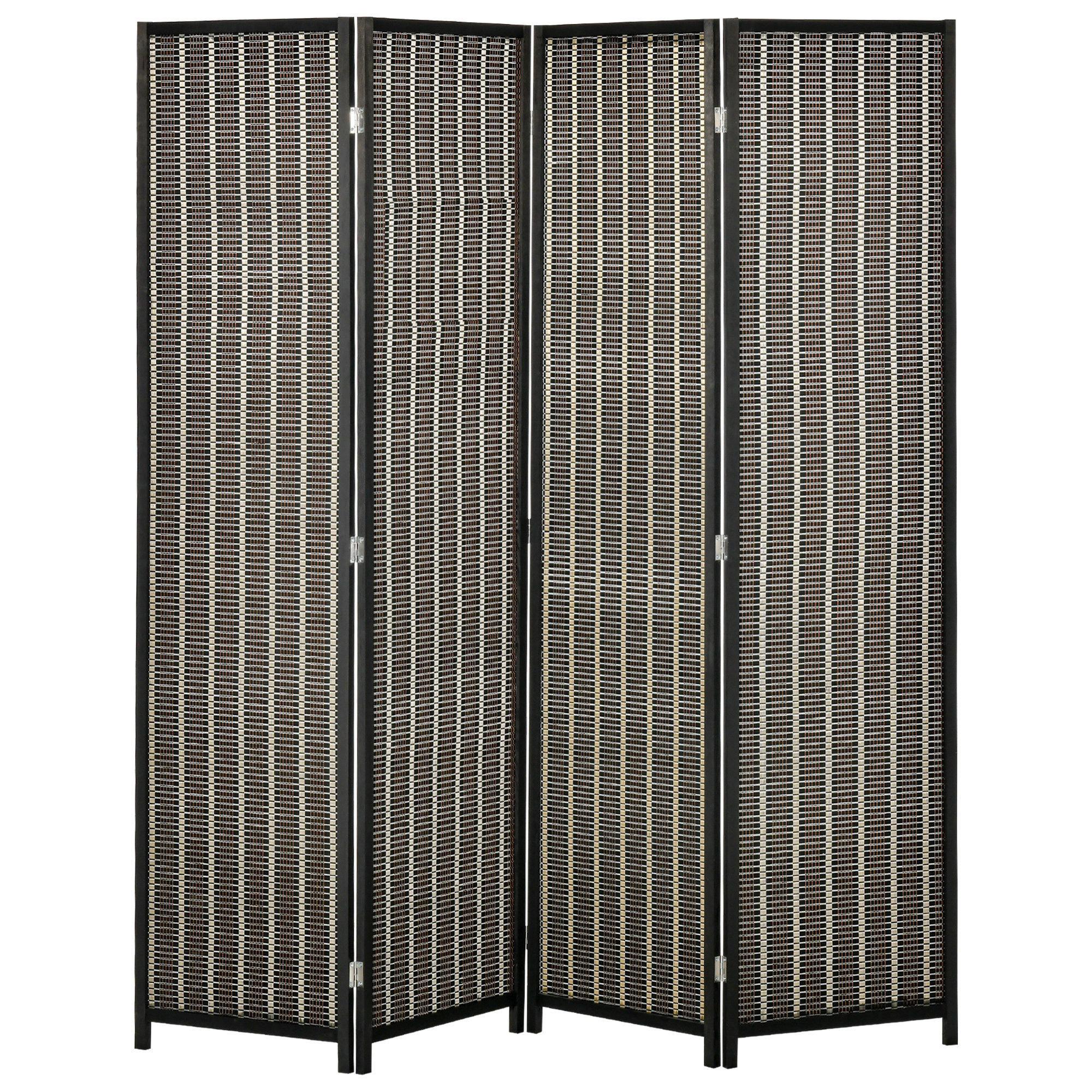 PARAVENT 4-teilig 180 x 180 cm, Braun - Braun, Holzwerkstoff (1.9/180/1.9cm) - HOMCOM